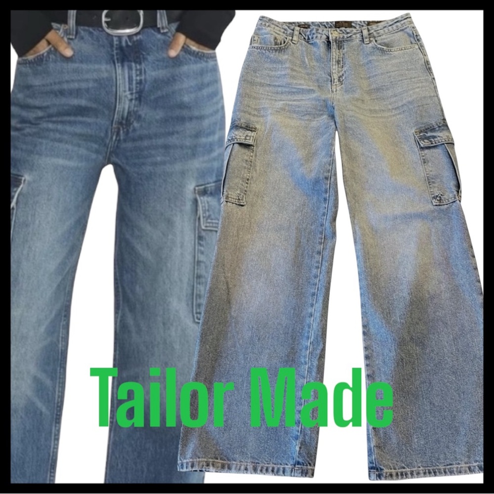 Women's Blue Wide Leg Jeans